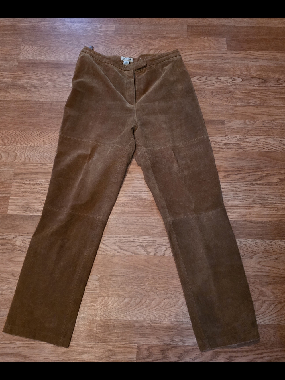 Vintage Women’s Brown Straight Leg Suede Pants - St. John's Bay